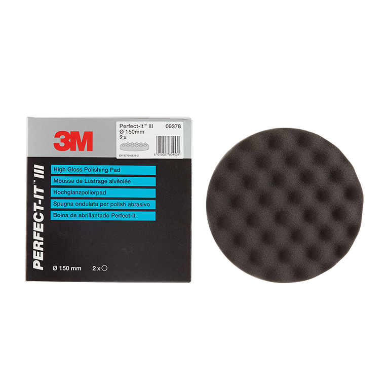 3M™ | Perfect-It™ | Hochglanzpolierpad | genoppt | Schwarz | 150 mm | 09378 | 7000032135