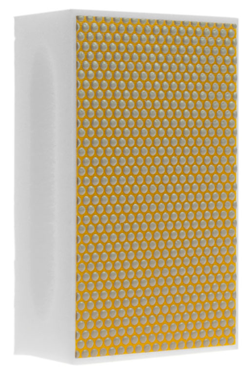 KGS DIAMOND™ | Flexis Diamant Handpad | 90x55 mm | Mesh 500 / 30 Micron | Gelb Weiss Resin | 14837