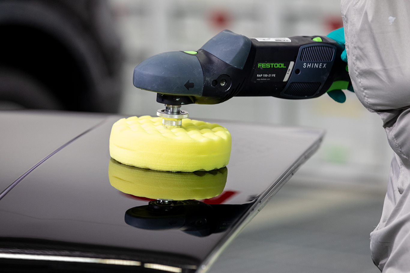 3M™ | Perfect-It™ | Polierschaumpad fein | Quick Connect System | Gelb | Waffelförmig | 150 mm | 50879 | 7100094457
