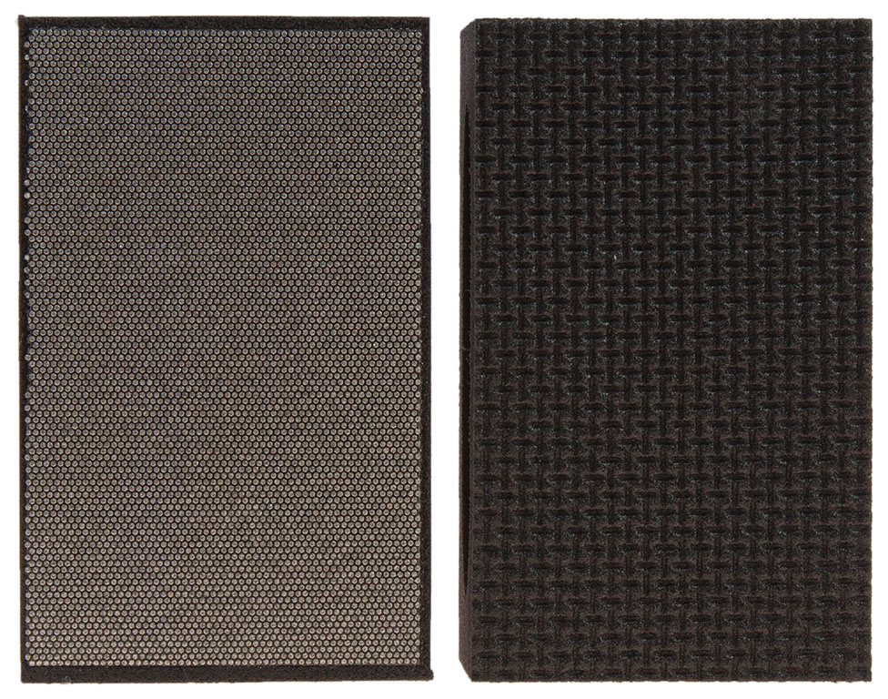 KGS DIAMOND™ | Flexis Diamant Handpad | 90x55 mm | Mesh 120 / 125 Micron / FEPA P120 | Schwarz | Metallbindung | 14807