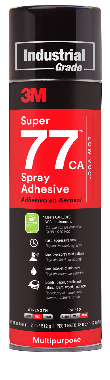 3M™ | Super | Sprühklebstoff 77 – 500 ml, Transparent, Synthetische Elastomere | 7000116782