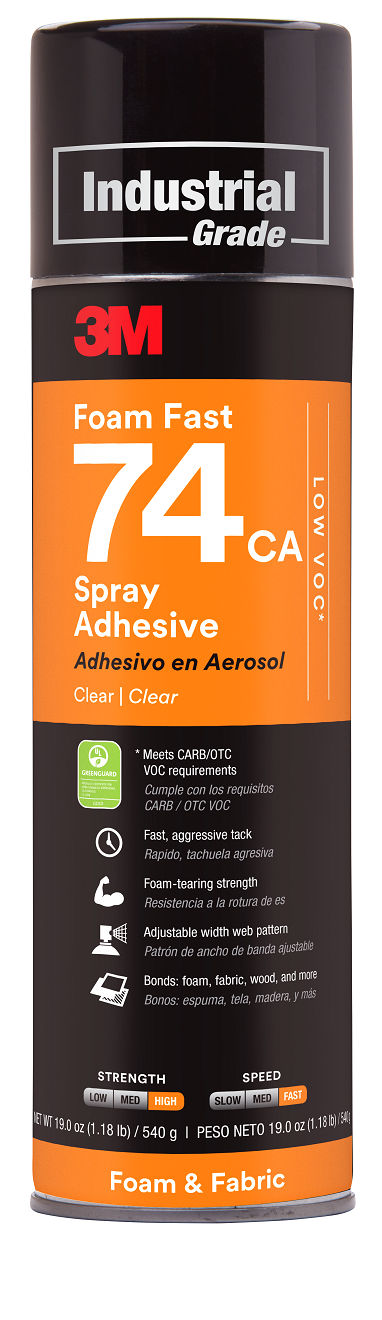 3M™ | Sprühklebstoff auf Basis Synthetischer Elastomere FoamFast 74 | Orange | 500 ml | 7000116772