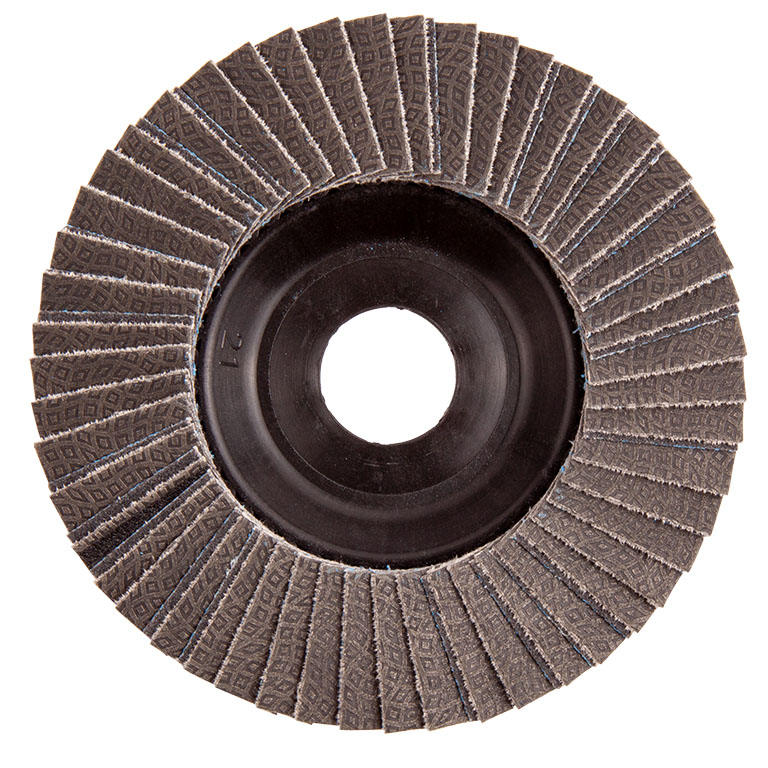 KGS DIAMOND™ | Hybrid-T Dia/Sic Lamellenscheibe | ø115mm/22,23 PLS | Mesh 120 / 125 Micron / FEPA P120 | Schwarz | 18915