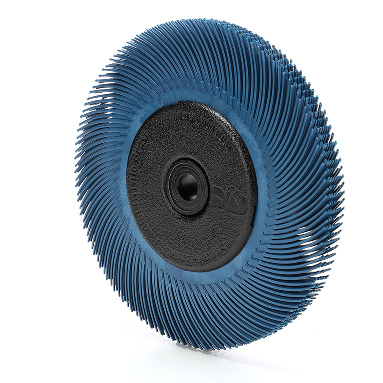 Scotch-Brite™ | Radial Bristle Brush RB-ZB | mit Kunststoff-Flansch | blau | 152,4 mm x 11,11 mm x 25,4 mm | P400 | Typ C | 7000021284 | 33214