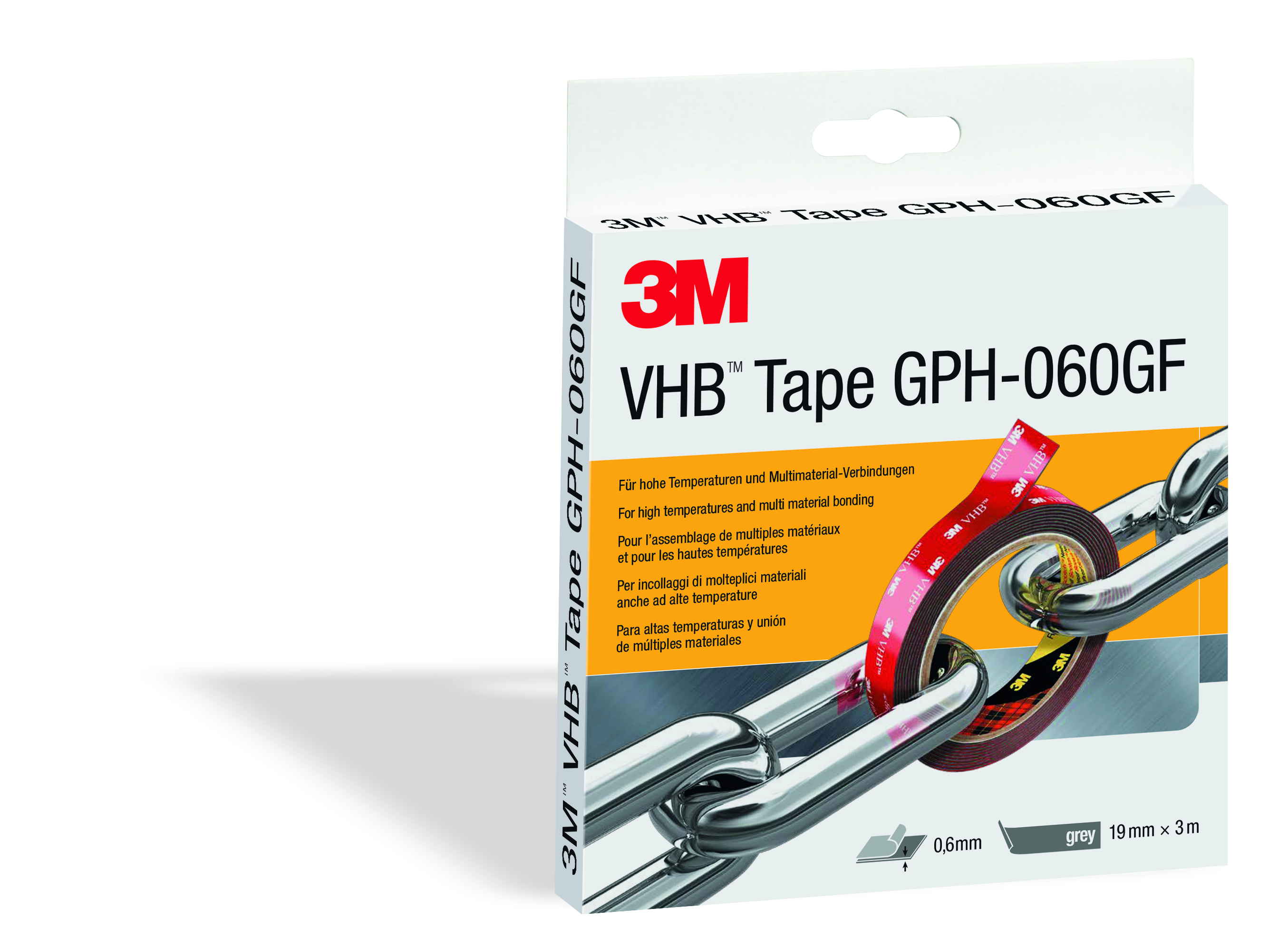 3M™ | VHB™ Klebeband | GPH-060GF, Grau, 19 mm x 3 m, 0.6 mm