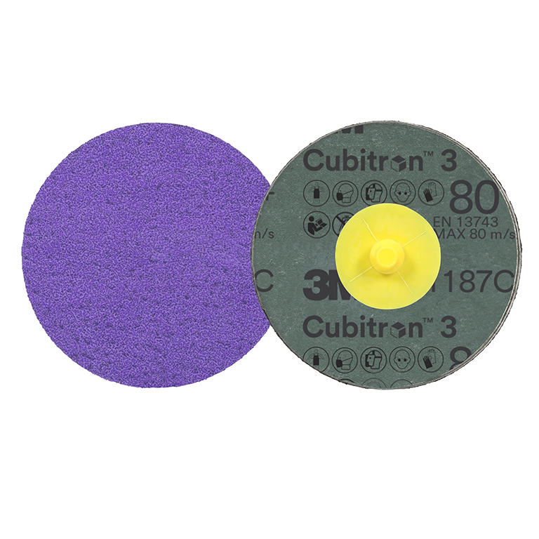 3M™ | Cubitron™ 3 | Roloc™ | Fiberscheibe 1187C | 80+ | Violett | ⌀ 51 mm | 7100331753