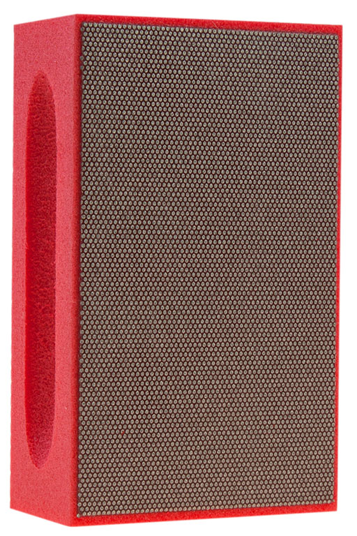 KGS DIAMOND™ | Flexis Diamant Handpad | 90x55 mm | Mesh 200 / 74 Micron / FEPA P220 | Rot | Metallbindung | 14815