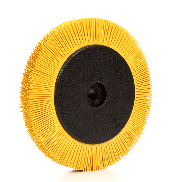 Scotch-Brite™ | Radial Bristle Brush | BB-ZB | mit Kunststoff-Flansch | gelb | 193,5 mm x 25,4 mm | P80 | Typ C | 7100138337 | 33129N