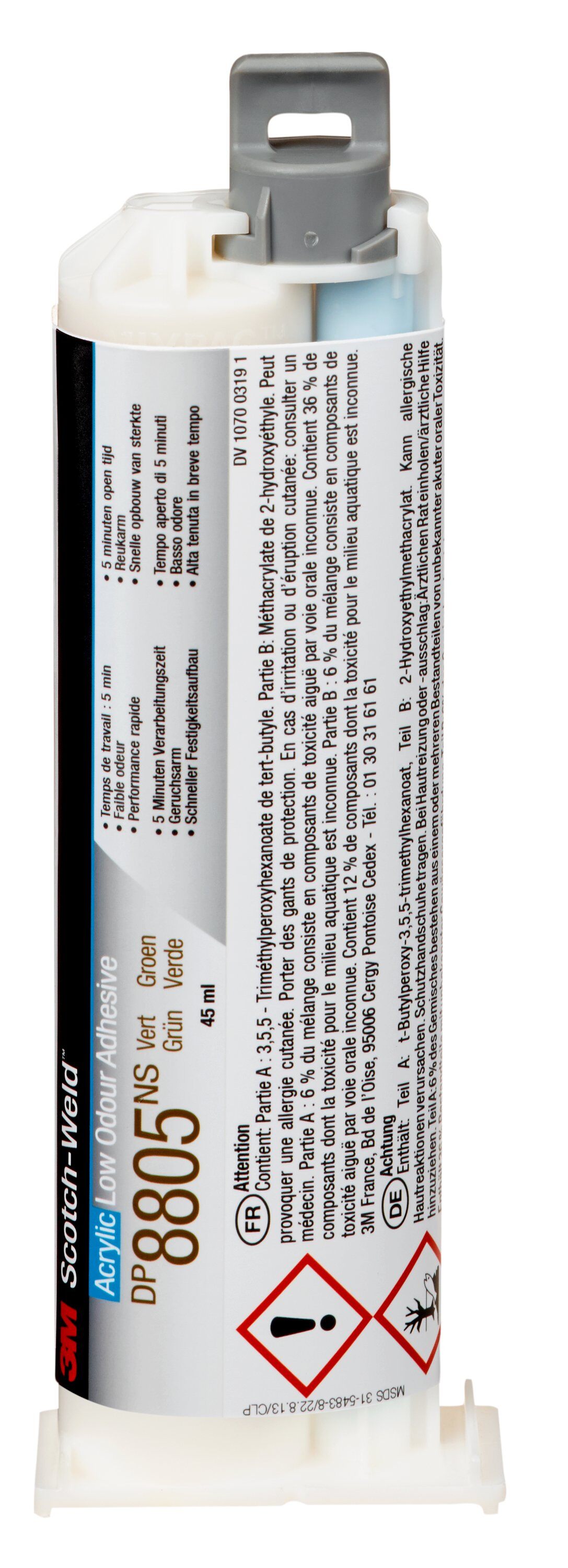 Artikelbild des Artikels 3M™ Scotch-Weld™ 2-Komponenten-Konstruktionsklebstoff auf Acrylatbasis für das EPX-System SW DP 8805 NS Scotch-Weld™ 2-Komponenten-Konstruktionsklebstoff auf Acrylatbasis für das E