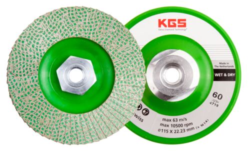 KGS DIAMOND™ | Hybrid Diamant Lamellenscheibe | ø115mm/M14 PLS | 50/300 Grau | 18941