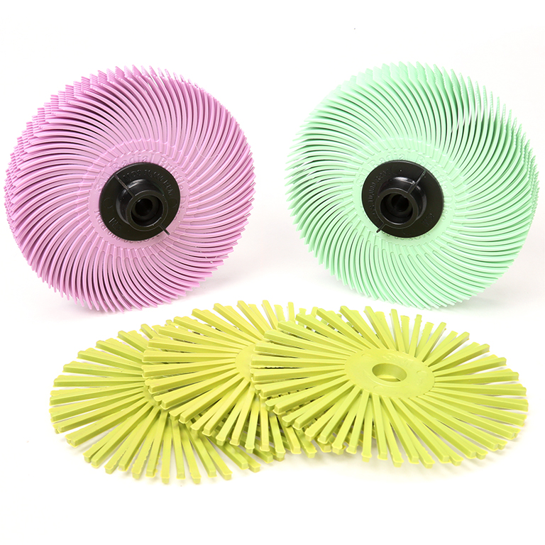 Scotch-Brite™ | Radial Bristle Brush RB-ZB | gelb | 76,2 mm x 9,5 mm | P80 | Typ A | 24280 | 7100138324