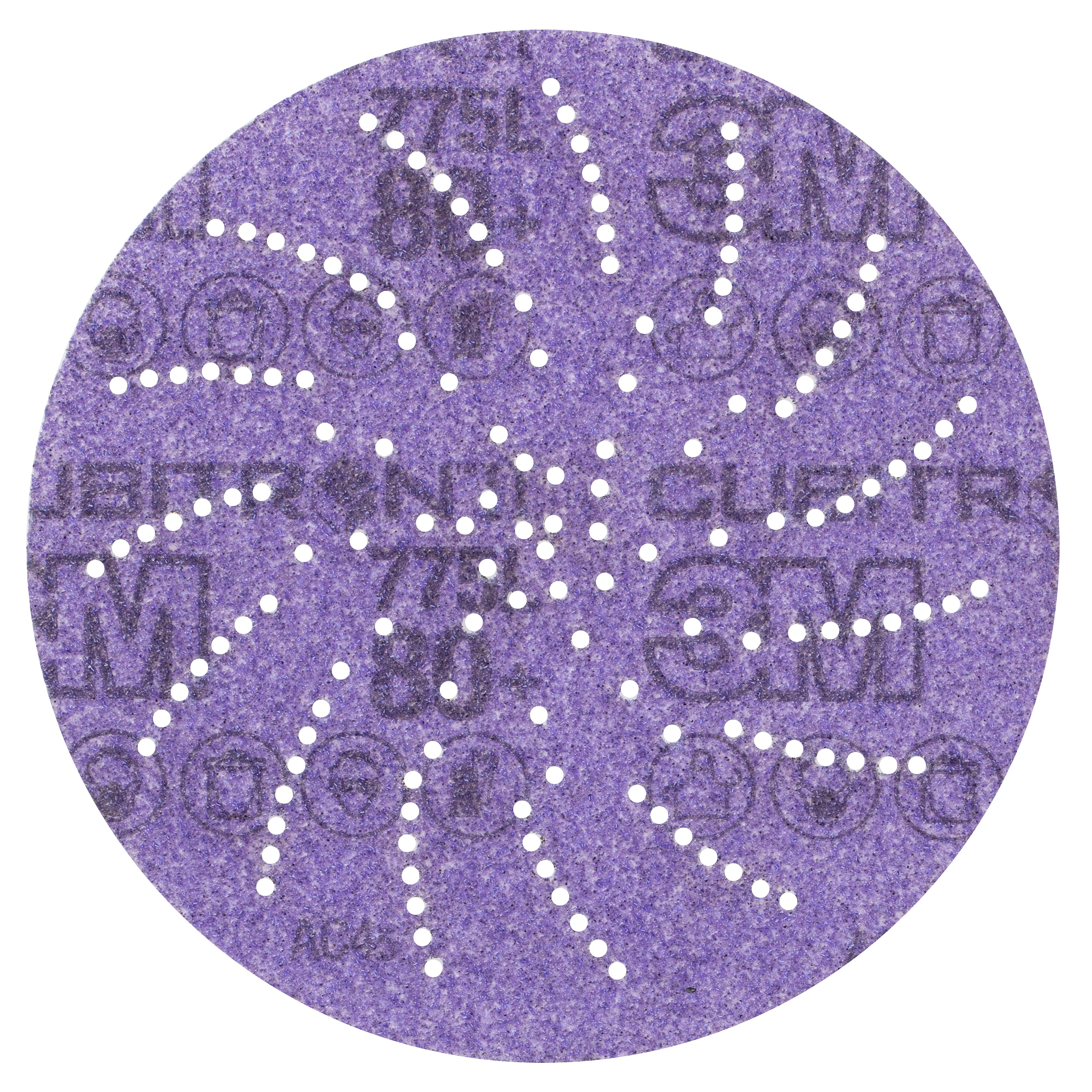 775L_80_125mm_multihole_front_O | 3M™  Cubitron™ II | Hookit™  | Filmscheibe  775L | 75 mm Ø | multihole |