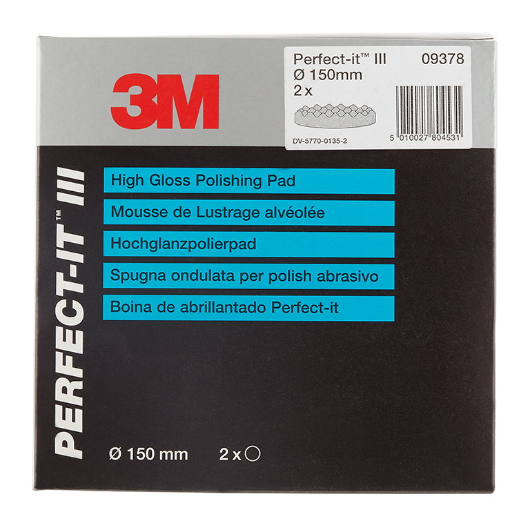 3M™ | Perfect-It™ | Hochglanzpolierpad | genoppt | Schwarz | 150 mm | 09378 | 7000032135