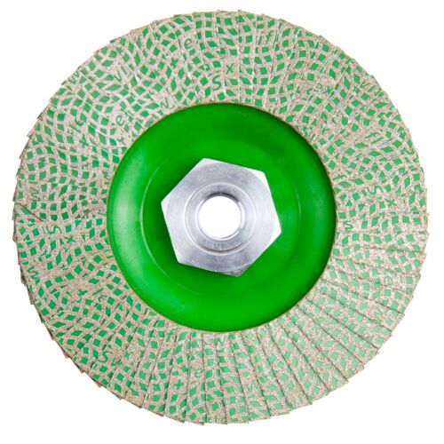 KGS DIAMOND™ | Hybrid Diamant Lamellenscheibe | ø115mm/M14 PLS | Mesh 60 / 250 Micron | Grün | 18931