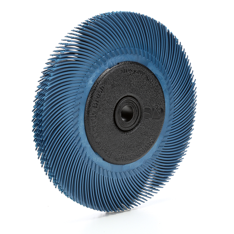 Scotch-Brite™ | Radial Bristle Brush RB-ZB | mit Kunststoff-Flansch | blau | 152,4 mm x 11,11 mm x 25,4 mm | P400 | Typ C | 7000021284 | 33214