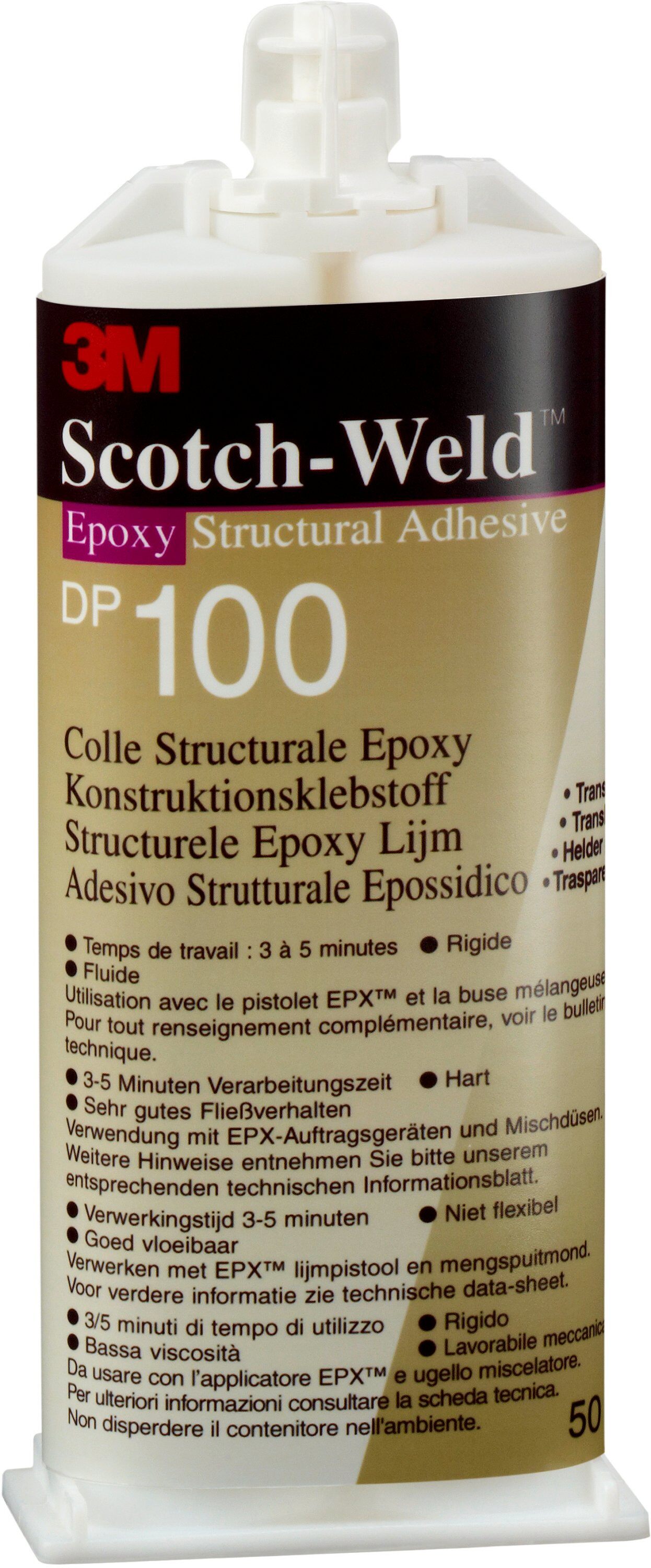 Artikelbild des Artikels 3M™ Scotch-Weld™ 2-Komponenten-Konstruktionsklebstoff auf Epoxidharzbasis für das EPX-System SW DP 100, Transparent