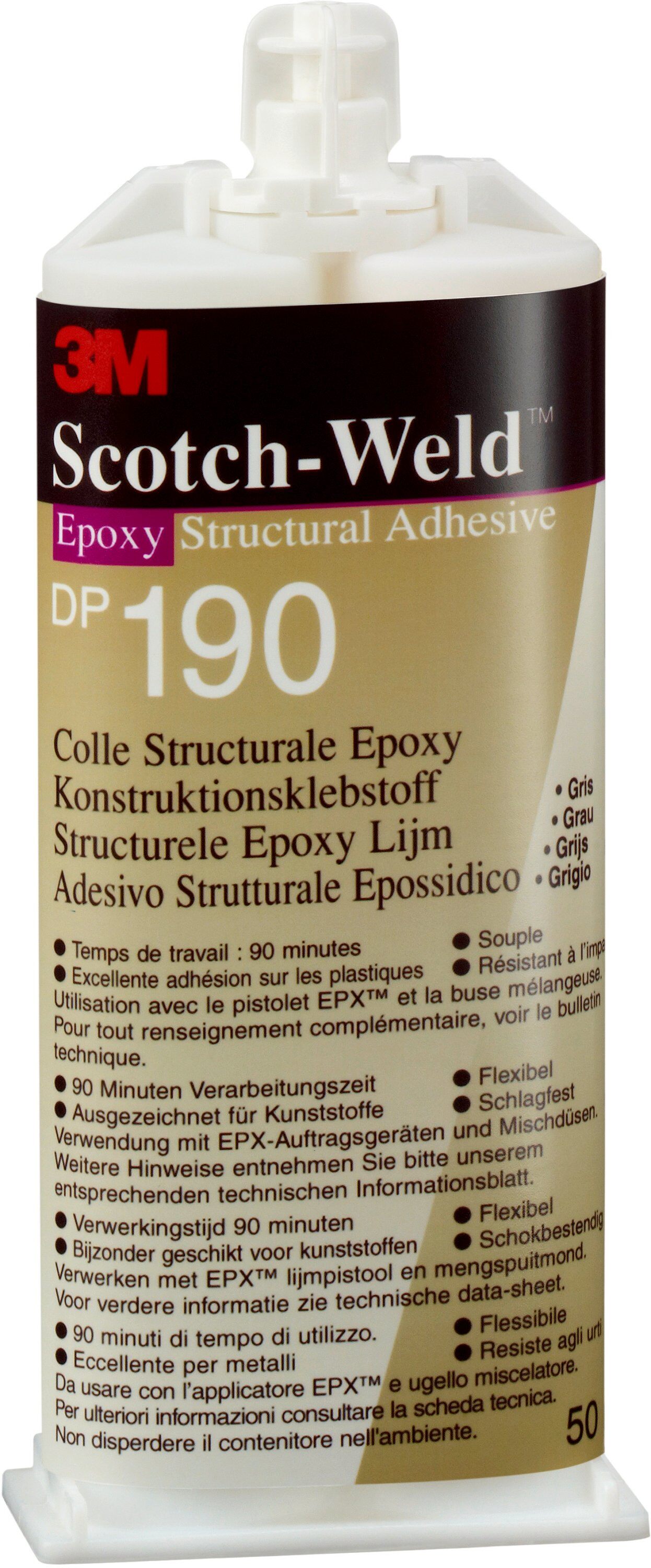 Artikelbild des Artikels 3M™ Scotch-Weld™ 2-Komponenten-Konstruktionsklebstoff auf Epoxidharzbasis für das EPX-System SW DP 190, Grau