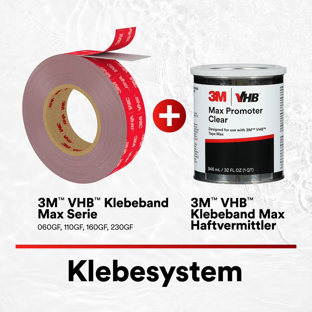 3M™ | VHB™ | Doppelseitiges Klebeband Max-060GF – 19 mm x 33 m, 0.6 mm, Grau | 7100395430