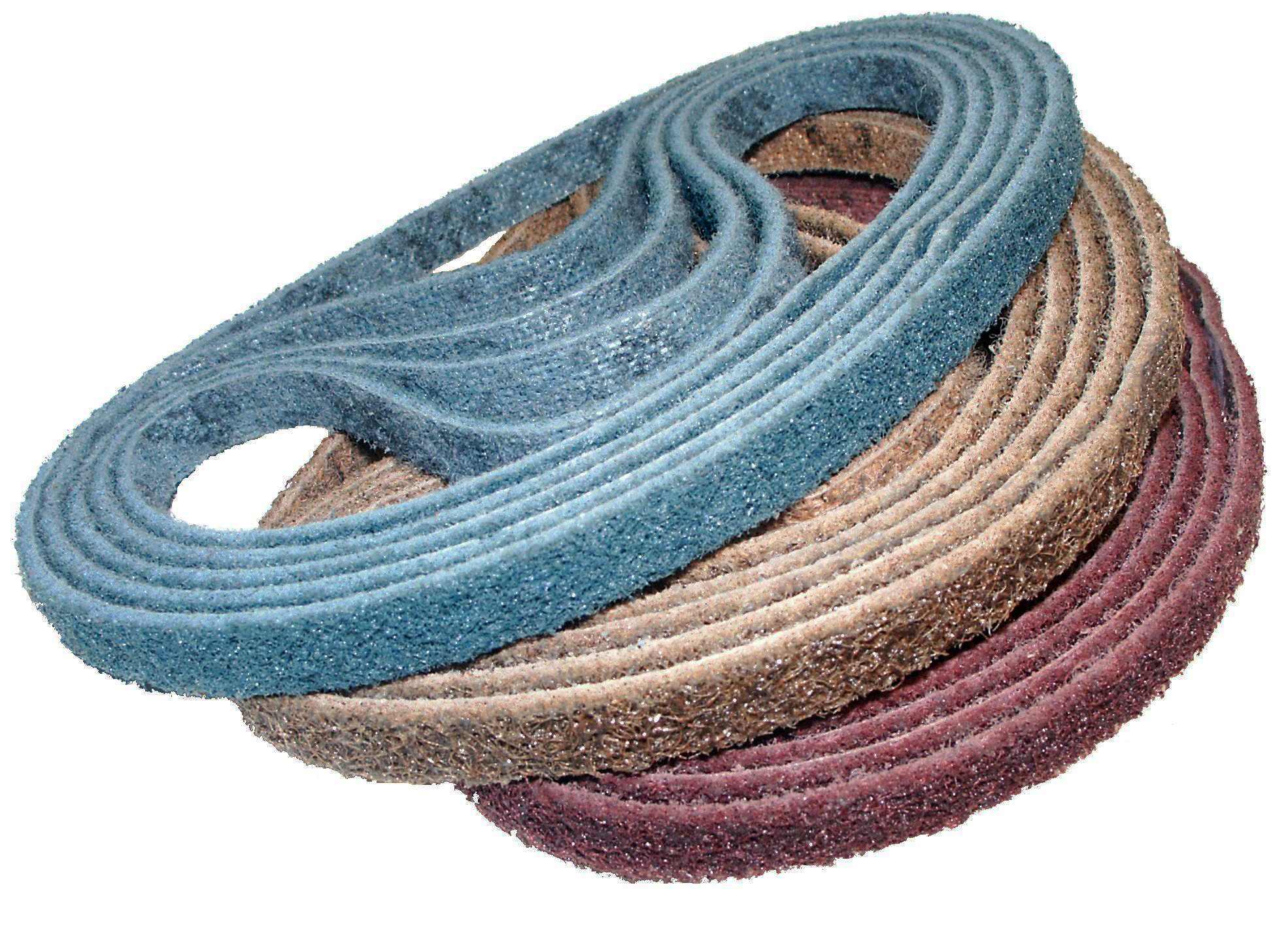 Scotch-Brite-SC-BL-Vliesband_O 3M™ | Scotch-Brite™ | SC-BL | 6mm x 520mm | Typ T  - Premium Schleifband für Finish- und Entgratungsarbeiten