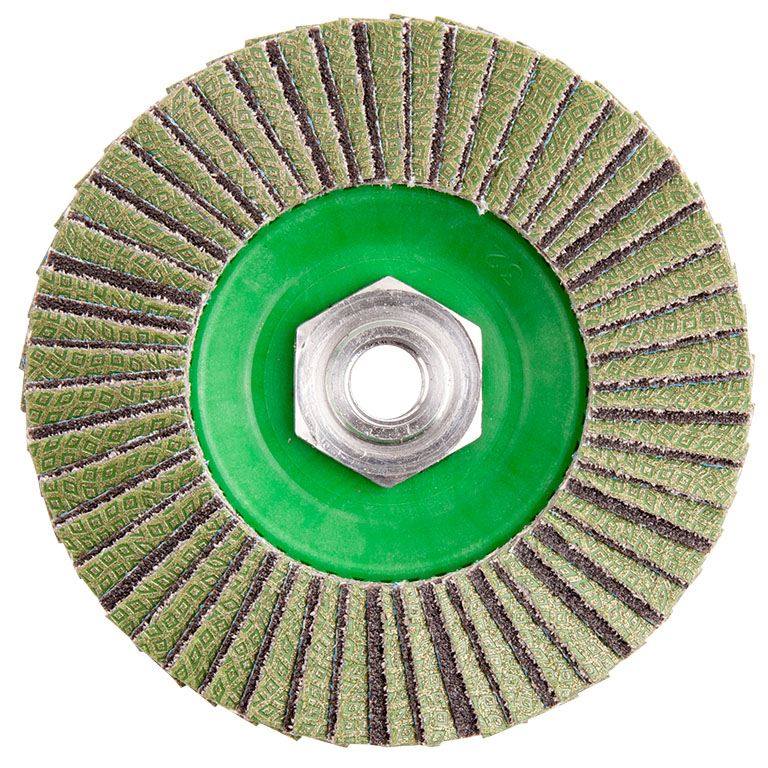 KGS DIAMOND™ | Hybrid-T Dia/Sic Lamellenscheibe | ø115mm/M14 PLS | Mesh 60 / 250 micron / FEPA P80 | Grün | 28088
