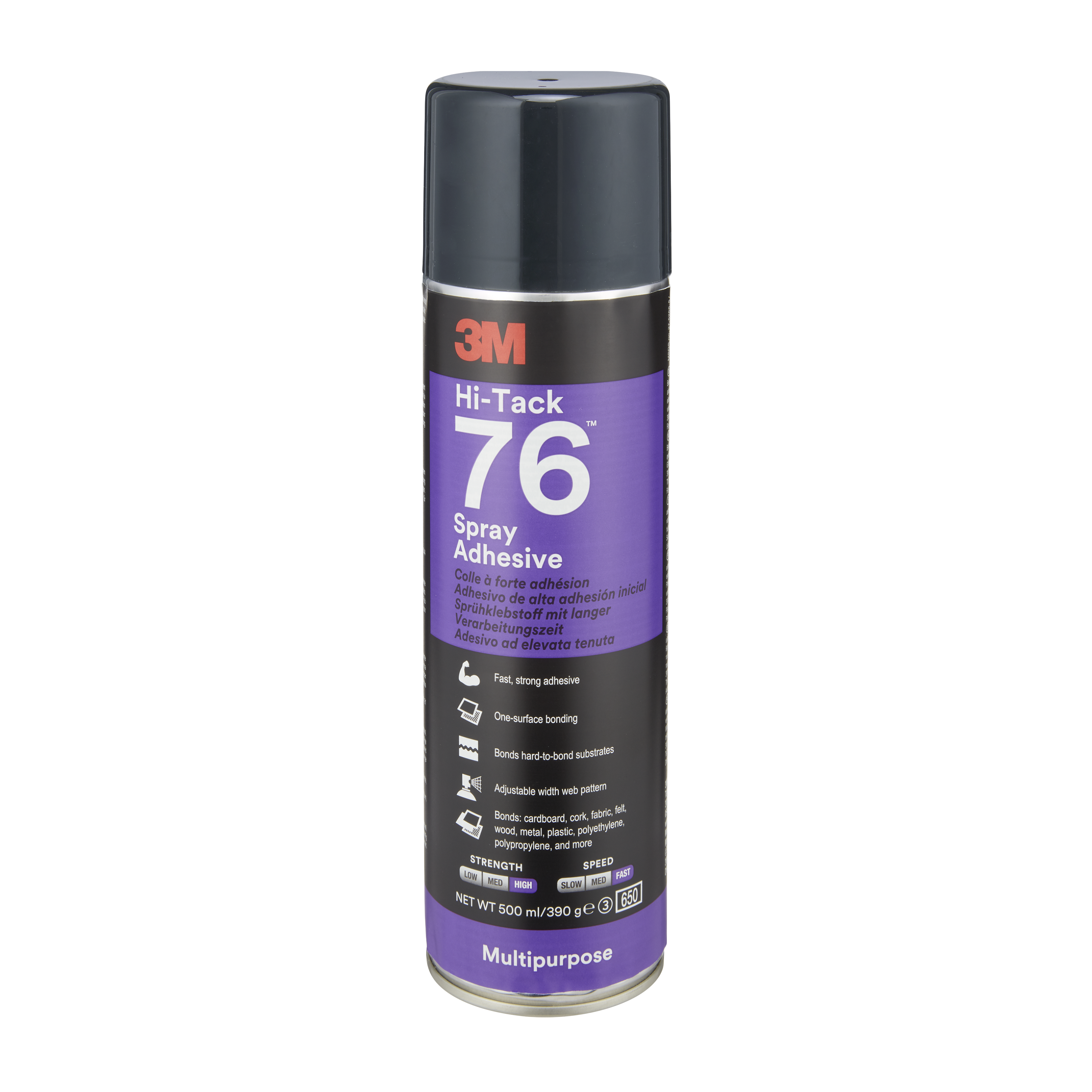 3M™ | Hi-Tack | Sprühklebstoff 76 – 500 ml, Beige, Synthetische Elastomere | 7000116779