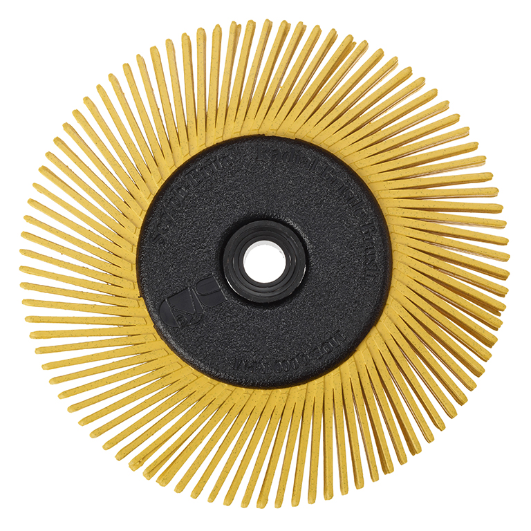 Scotch-Brite™ | Radial Bristle Brush | BB-ZB | mit Kunststoff-Flansch | gelb | 193,5 mm x 25,4 mm | P80 | Typ C | 7100138337 | 33129N