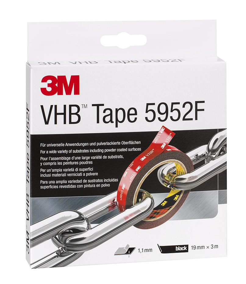 3M™ | VHB™ | Klebeband 5952F | Schwarz | 19 mm x 3 m | 1.1 mm | 5952F/193