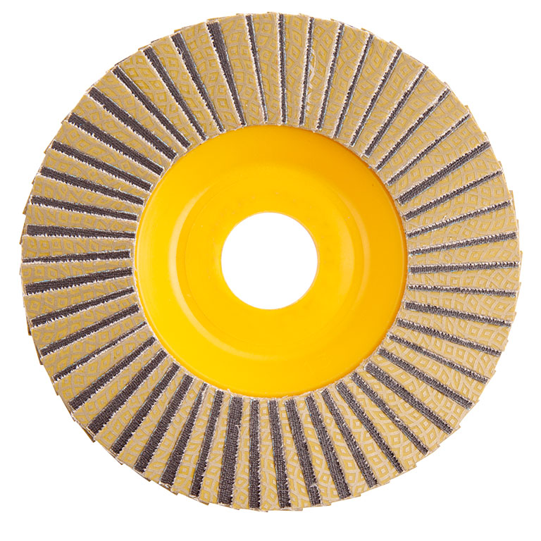 KGS DIAMOND™ | Hybrid-T Dia/Sic Lamellenscheibe | ø115mm/22,23 PLS | Mesh 400 / 40 Micron / P400 | Gelb | 18917