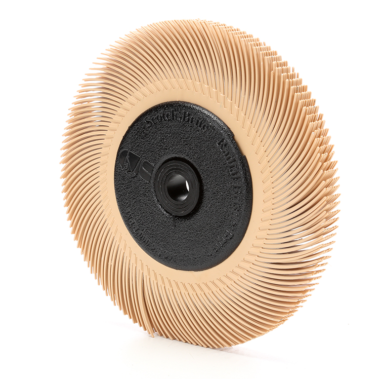 Scotch-Brite™ | Radial Bristle Brush BB-ZB | mit Kunststoff-Flansch | orange | 152,4 mm x 12,7 mm | 6 Micron | Typ C | 7000046180 | 33216