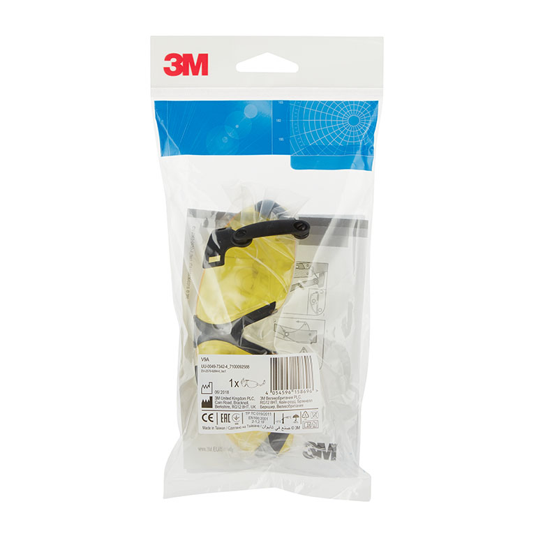 3M™ |  Integrierbare Schutzbrille für Schutzhelme | Gelb, V9A