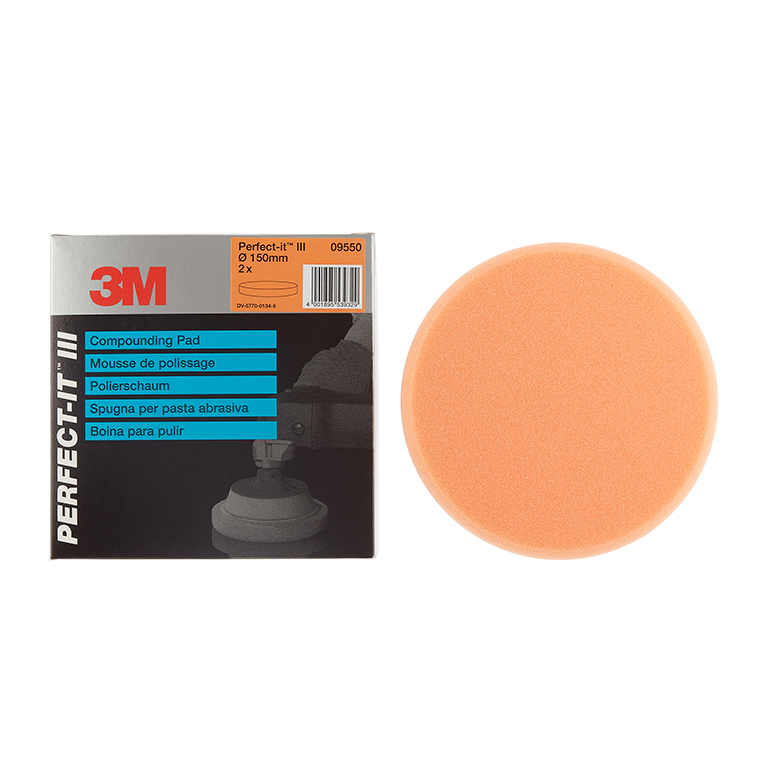 3M™ | Perfect-It™ | Polierschaumpad grob | Orange | Flach | 09550 | 7000032308