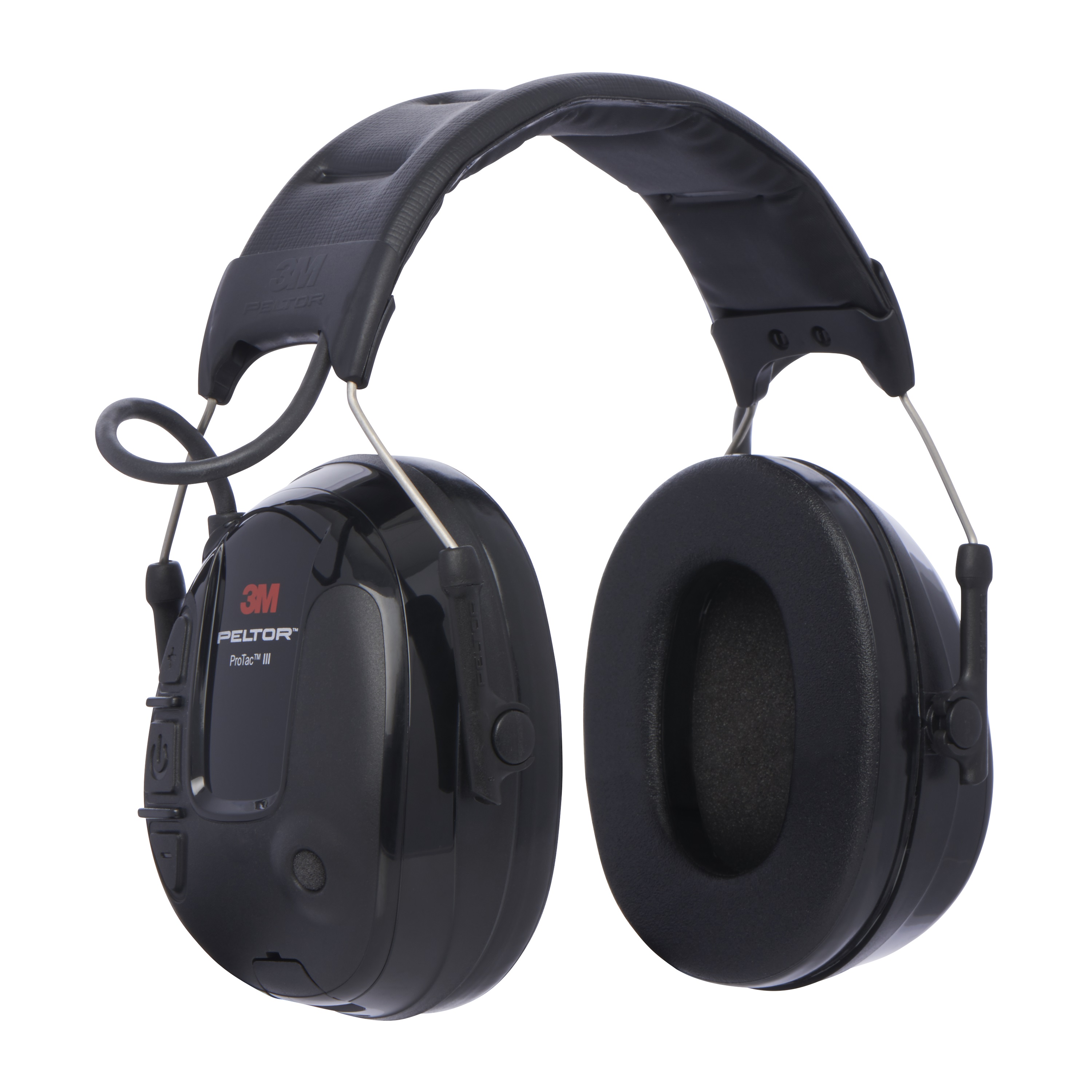 Headset 3M™ PELTOR™ ProTac™ III, 26 dB, schlanke Schalen, schwarz, Kopfbügel, MT13H220A