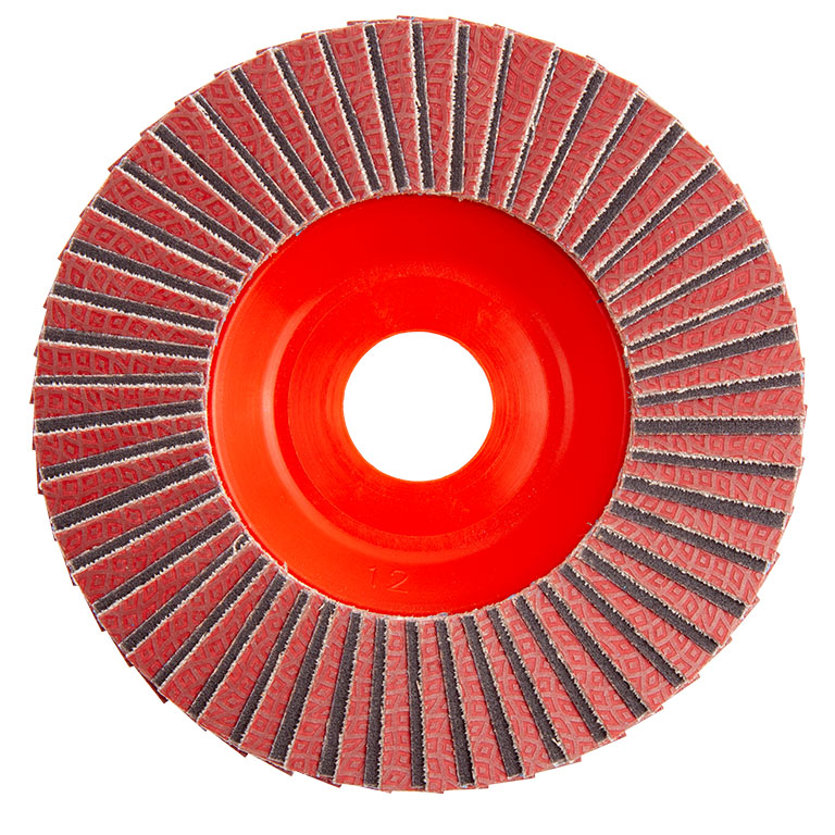 KGS DIAMOND™ | Hybrid-T Dia/Sic Lamellenscheibe | ø115mm/22,23 PLS | Mesh 200 / 74 Micron / FEPA P220 | Rot | 18916
