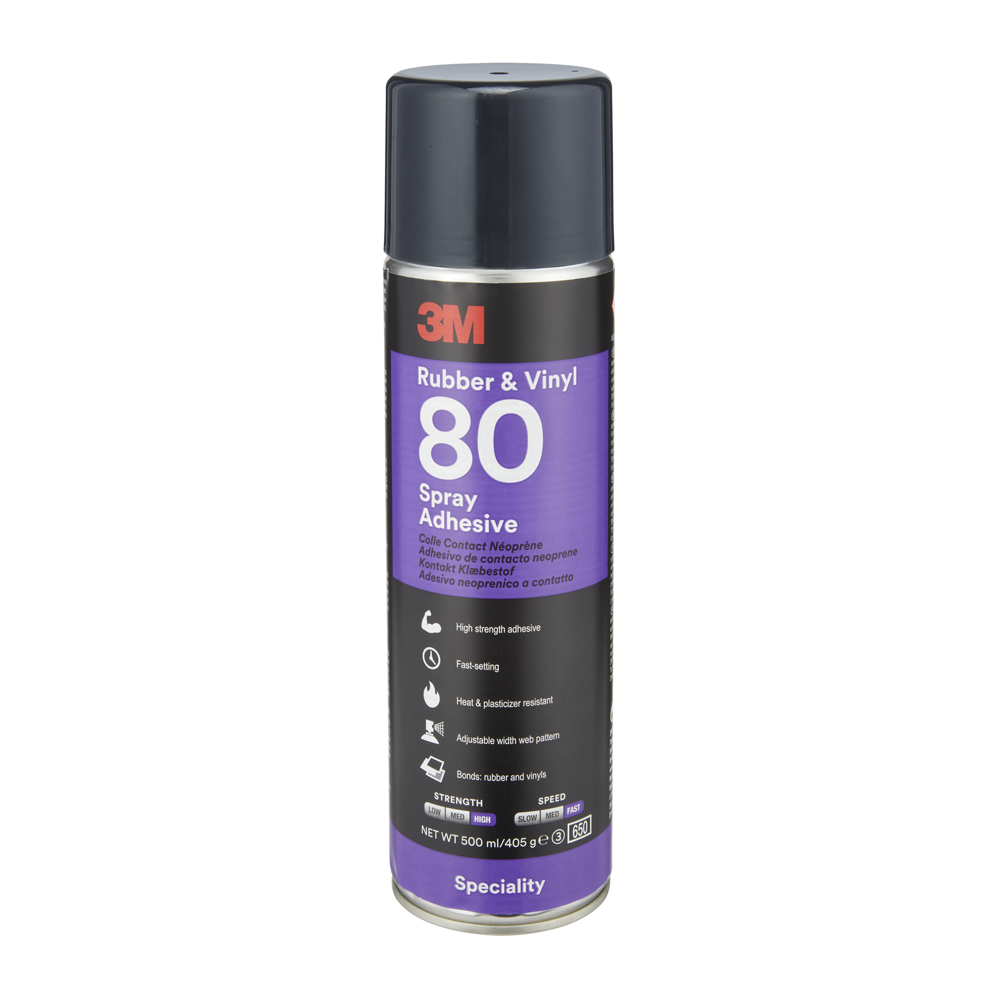 3M™ | Rubber and Vinyl | Sprühklebstoff 80 – 500 ml, Gelb, Synthetische Elastomere | 7000116787