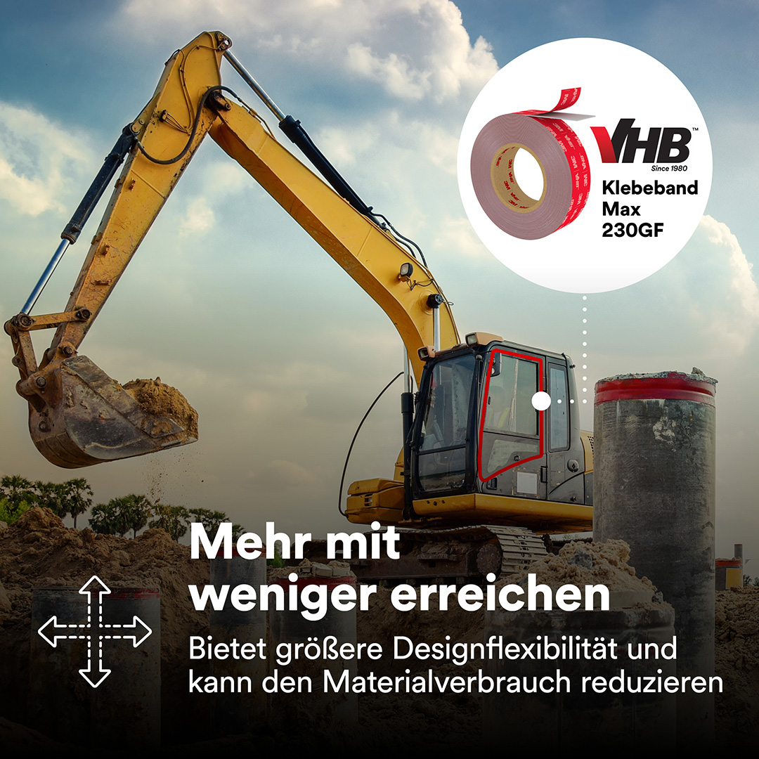3M™ | VHB™ | Doppelseitiges Klebeband Max-230GF – 12 mm x 22 m, 2.3 mm, Grau | 7100395444