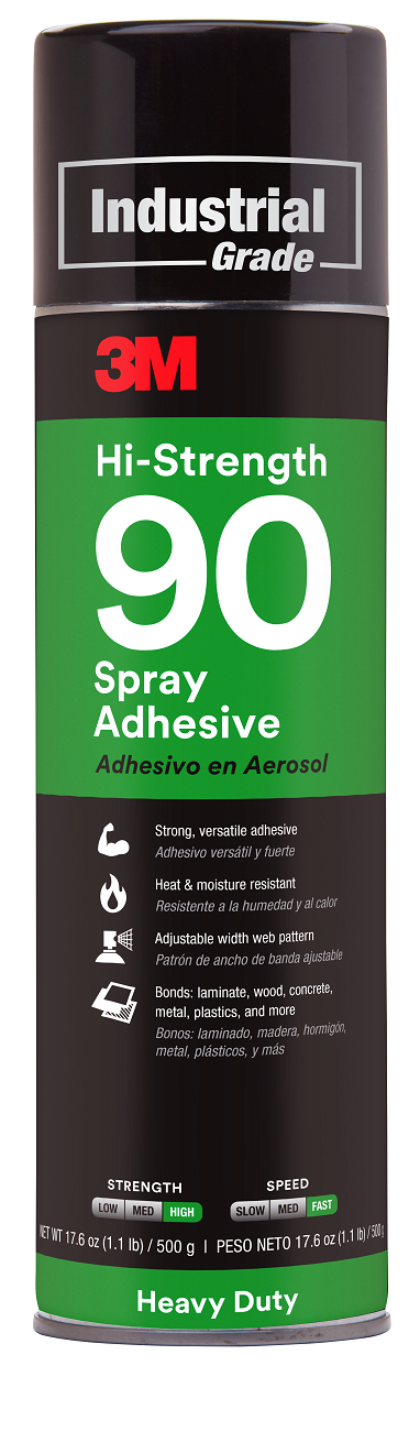 3M™ | Hi-Strength | Sprühklebstoff 90 – 500 ml, Transparent, Synthetische Elastomere | 7000116790