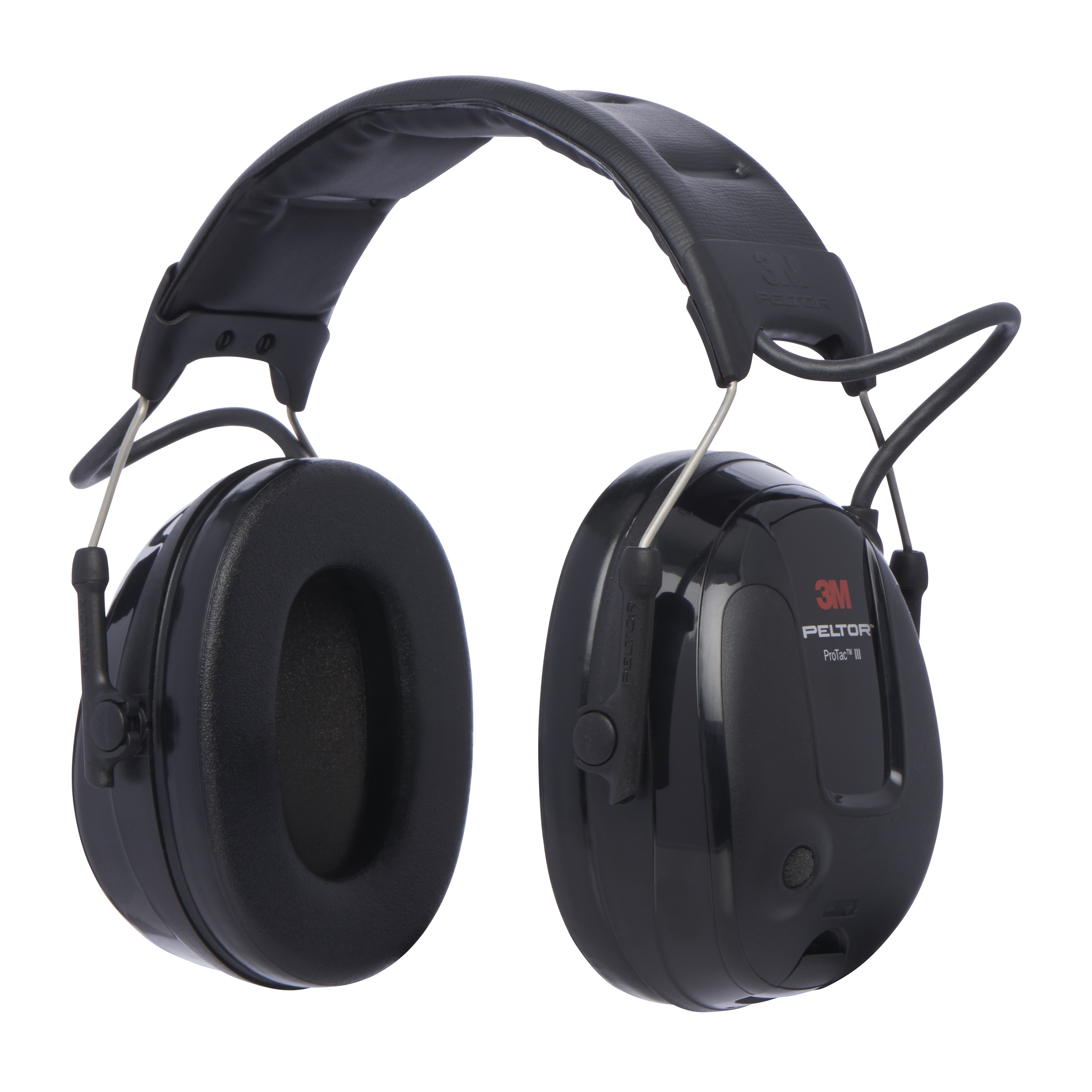 Headset 3M™ PELTOR™ ProTac™ III, 26 dB, schlanke Schalen, schwarz, Kopfbügel, MT13H220A