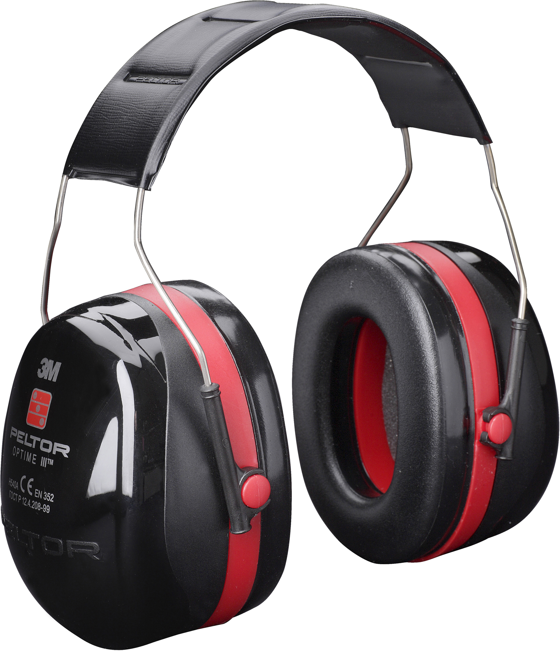 3M™ | PELTOR™ | Optime™ III | H540A-411-SV | Kapselgehörschützer | schwarz/rot |  Kopfbügel | 7000039622
