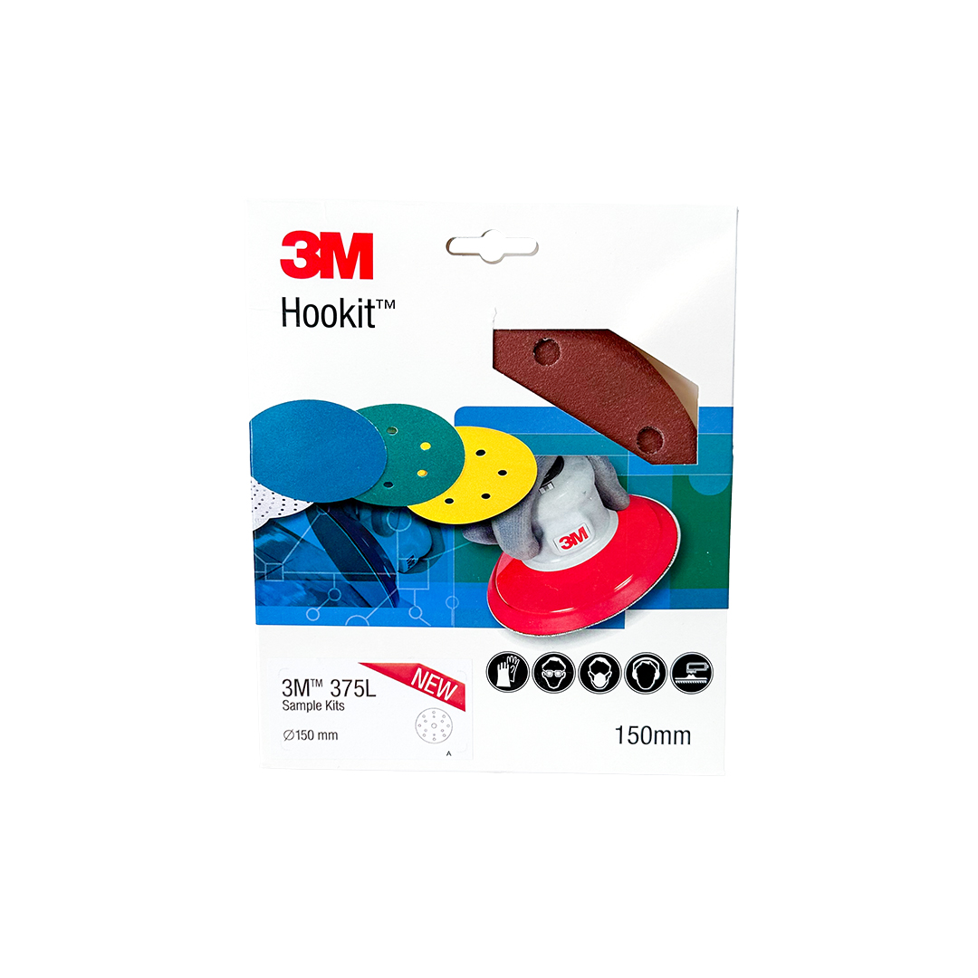 Multipack 3M™ Hookit™ Filmscheibe 375L, 150 mm, 5xP80, 5xP120, 15-Fach gelocht