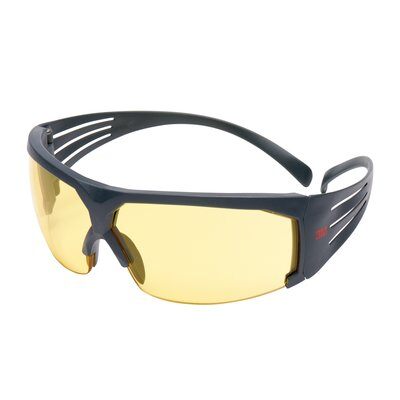 3M™ SecureFit™ 600 Schutzbrille, graue Bügel, Scotchgard™ Anti-Fog-/Antikratz-Beschichtung (K&N), gelbe Scheibe, SF603SGAF-EU, 20 pro Packung