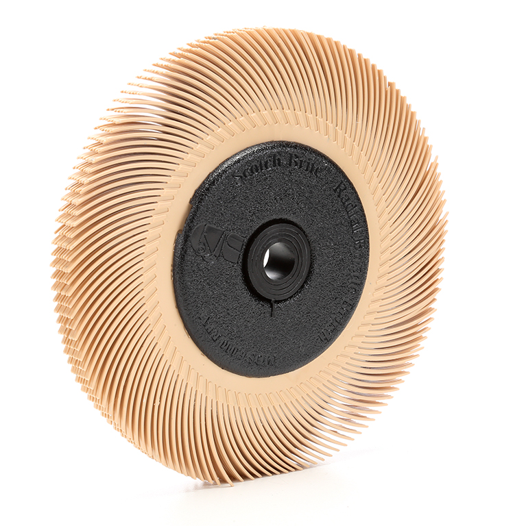 Scotch-Brite™ | Radial Bristle Brush BB-ZB | mit Kunststoff-Flansch | orange | 152,4 mm x 12,7 mm | 6 Micron | Typ C | 7000046180 | 33216