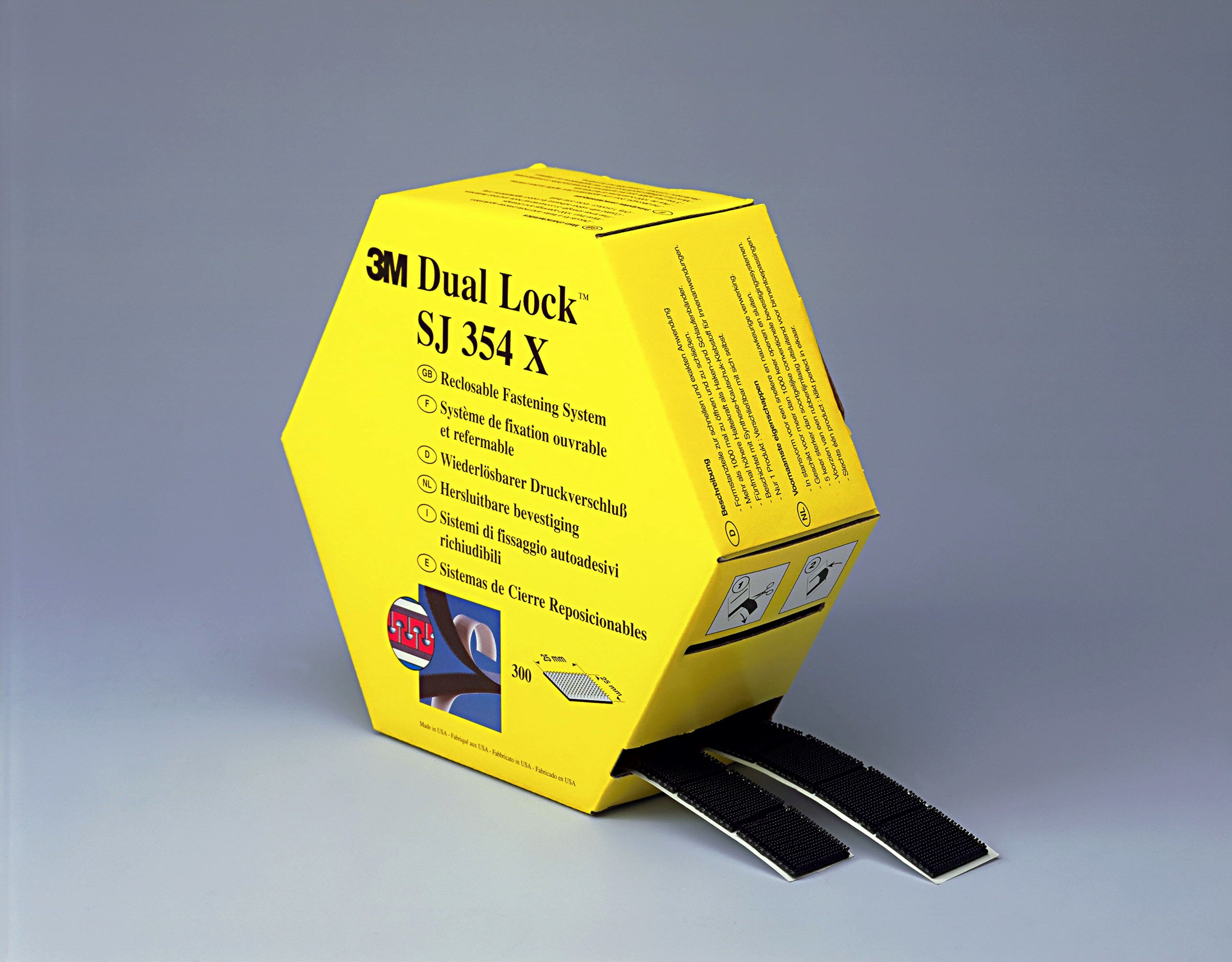 Artikelbild des Artikels 3M™ Dual Lock™ Spendebox SJ354X, Schwarz, 25,4 mm x 7,5 m, 5,7 mm