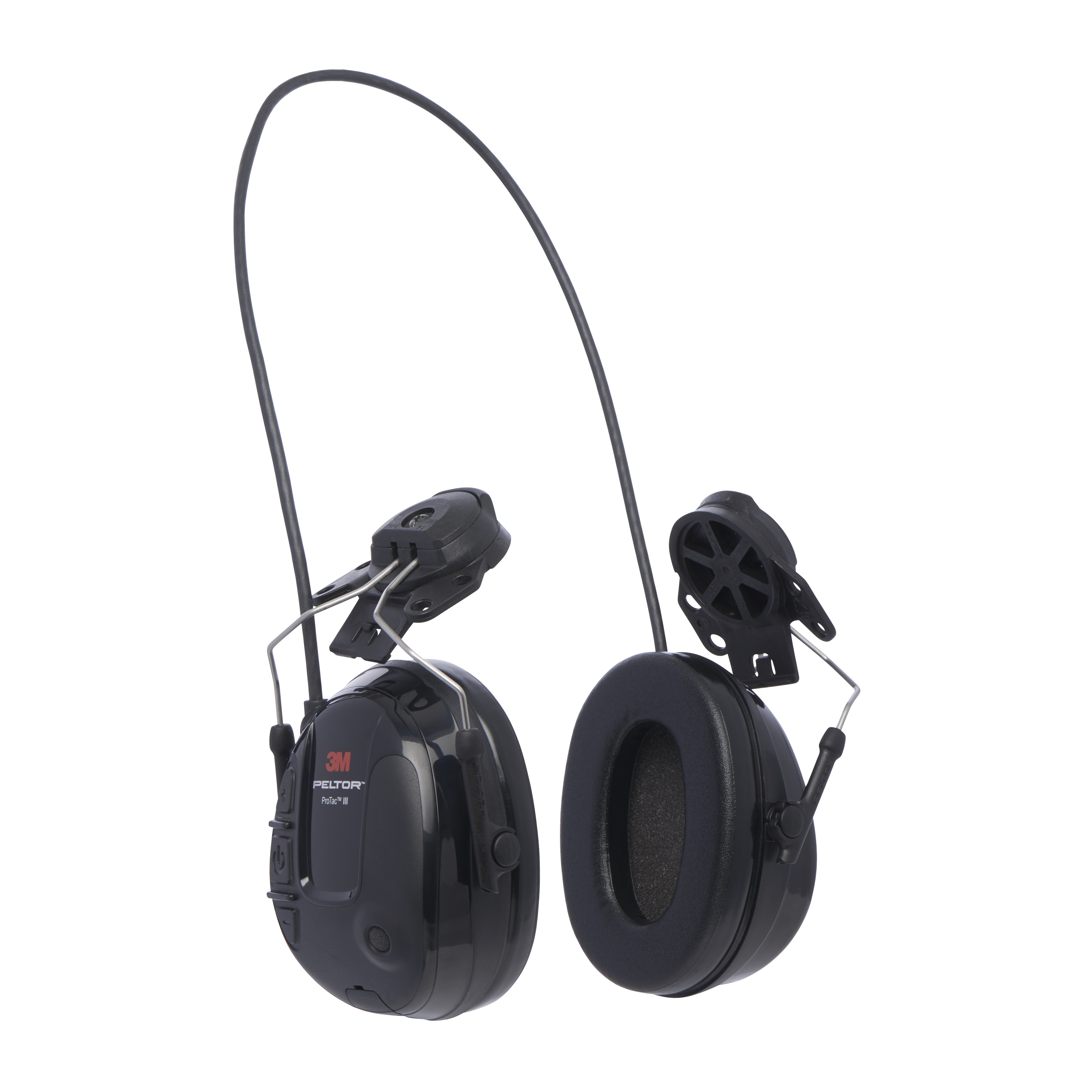 3M™ PELTOR™ ProTac™ III Headset, 25 dB, schlanke Schalen, schwarz, Befestigung am Schutzhelm, MT13H220P3E