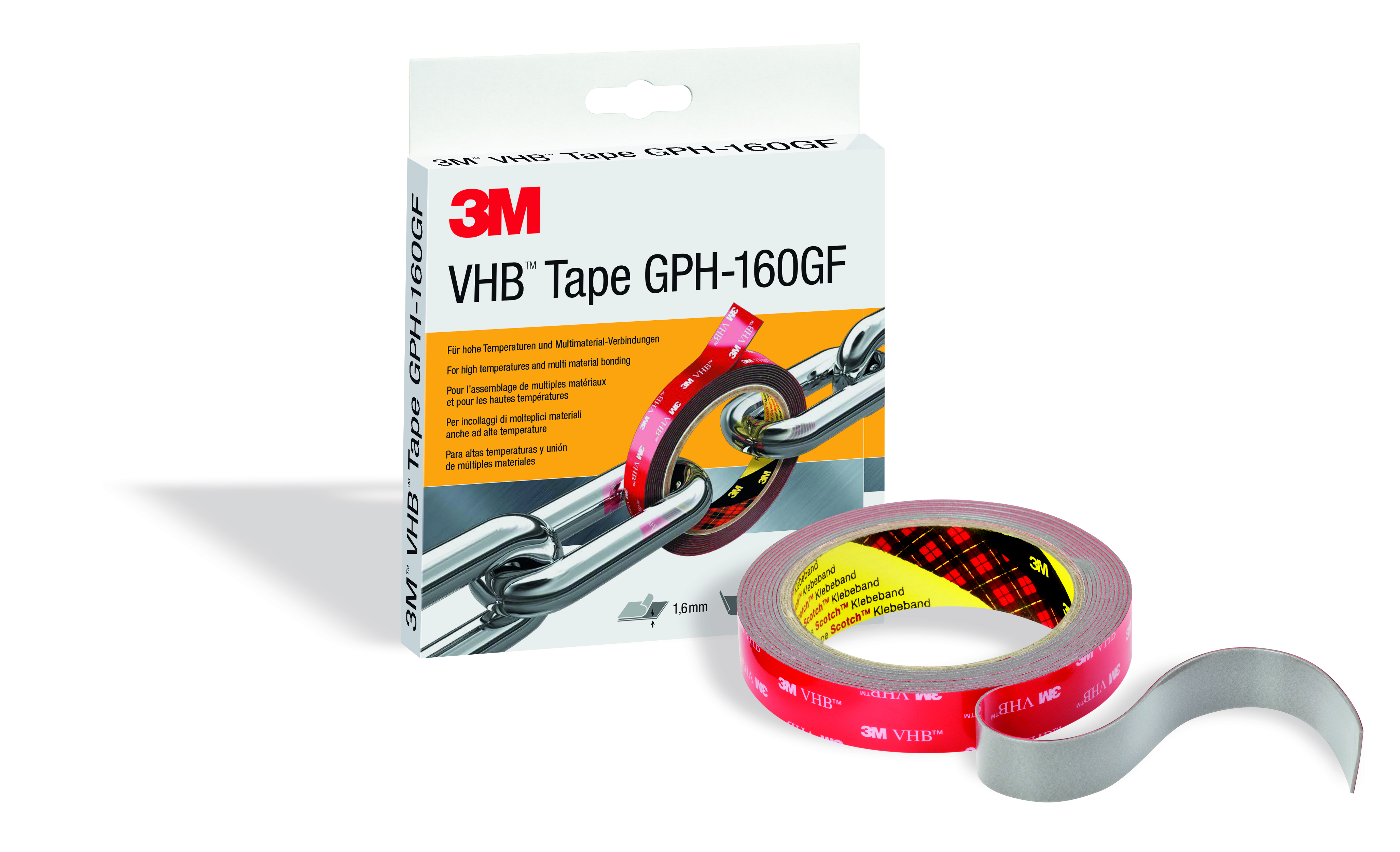 3M™ | VHB™ Klebeband | GPH-160GF, Grau, 19 mm x 3 m, 1,6 mm  3M™ | VHB™ Klebeband | GPH-160GF, Grau, 19 mm x 3 m, 1,6 mm