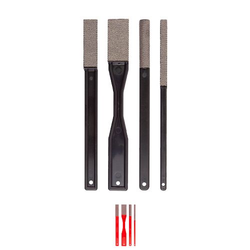 KGS DIAMOND™ | Flexis Diamant Hand Feil 4 pack | mit 4 verschiedenen Feil Typen | 120/125 Schwarz | 34562