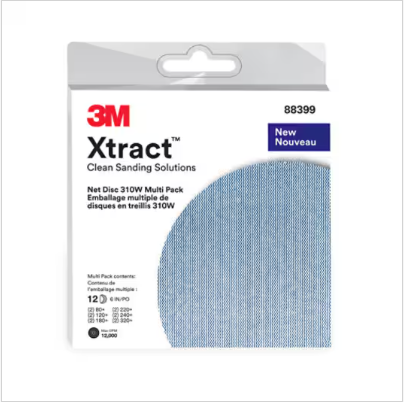 Multipack 3M™ Xtract™ Gitternetz Schleifscheibe 310W, 150 mm, 2x80+, 2x120+, 2x180+, 2x320+, ungelocht