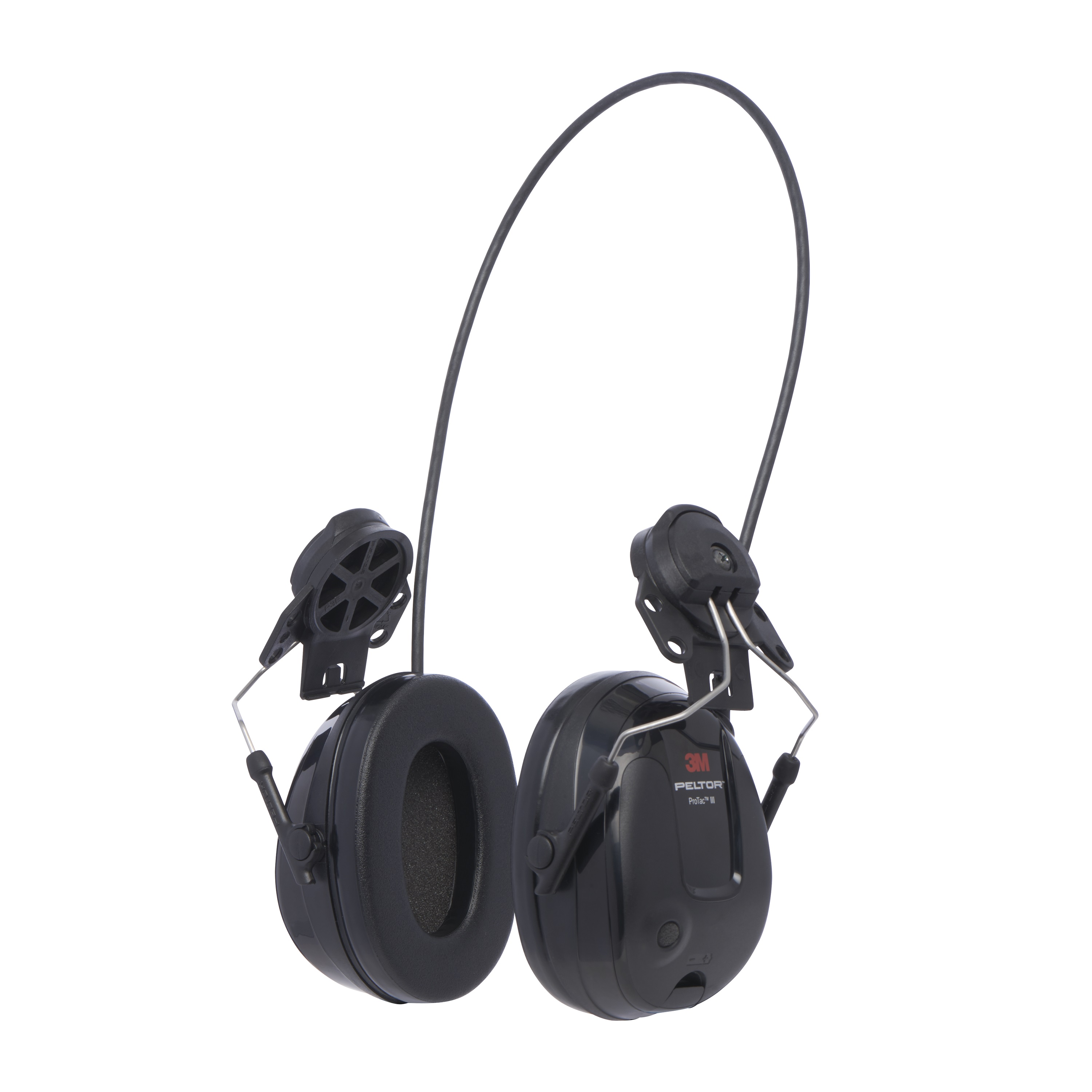3M™ PELTOR™ ProTac™ III Headset, 25 dB, schlanke Schalen, schwarz, Befestigung am Schutzhelm, MT13H220P3E