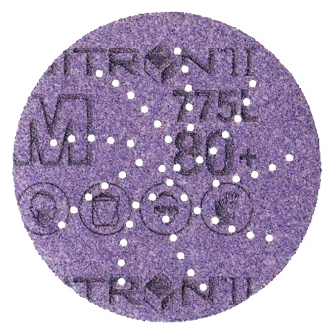 3M™ | Cubitron™ 2 | Hookit™ | Filmscheibe 775L – 75 mm, 80+, multihole