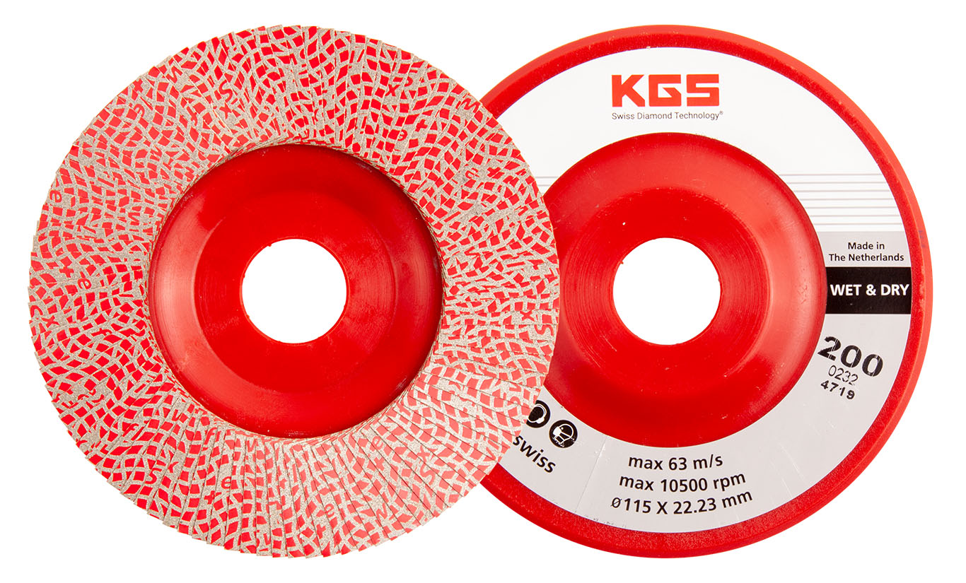 KGS DIAMOND™ | Hybrid Diamant Lamellenscheibe | ø 115 mm/22,23 PLS | Mesh 200 / 74 Micron | Rot | 18913