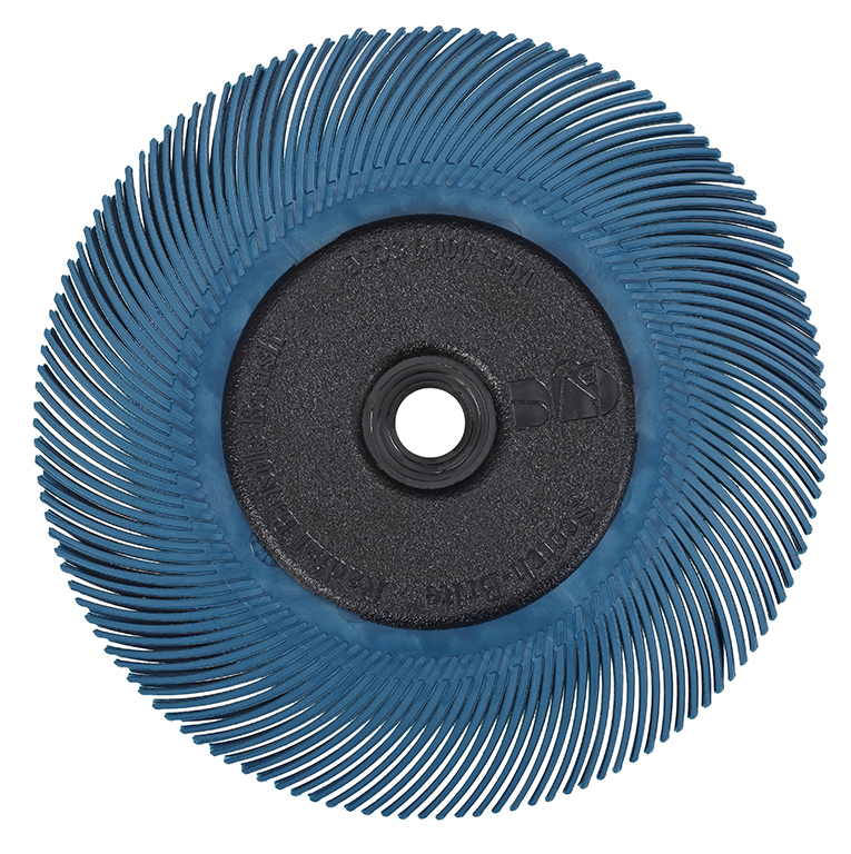 Scotch-Brite™ | Radial Bristle Brush RB-ZB | mit Kunststoff-Flansch | blau | 152,4 mm x 11,11 mm x 25,4 mm | P400 | Typ C | 7000021284 | 33214